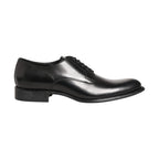 Dolce & Gabbana Black Calfskin Leather Derby Men Dress Shoes