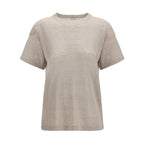 Brunello Cucinelli Beige Linen T-Shirt