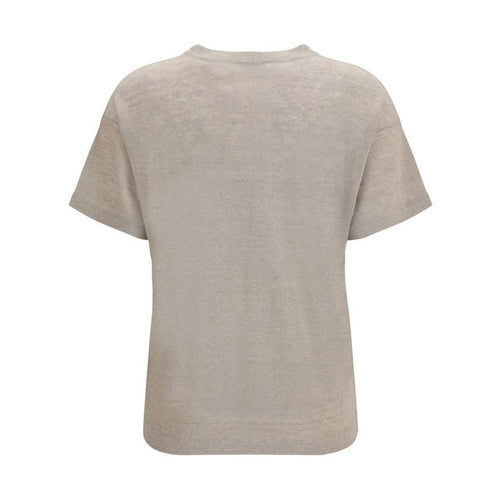 Brunello Cucinelli Beige Linen T-Shirt