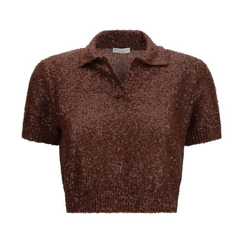 Brunello Cucinelli Bordeaux Linen Pattern Shirt
