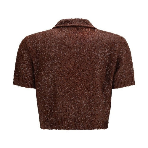 Brunello Cucinelli Bordeaux Linen Pattern Shirt