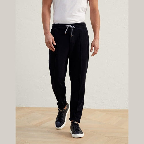 Brunello Cucinelli Black Cotton Joggers (Workout Pants)