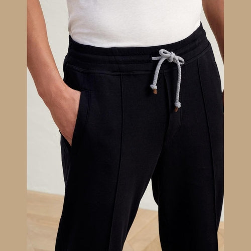 Brunello Cucinelli Black Cotton Joggers (Workout Pants)