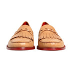 Dolce & Gabbana Beige Tassel Leather Men Slip On Loafers Shoes