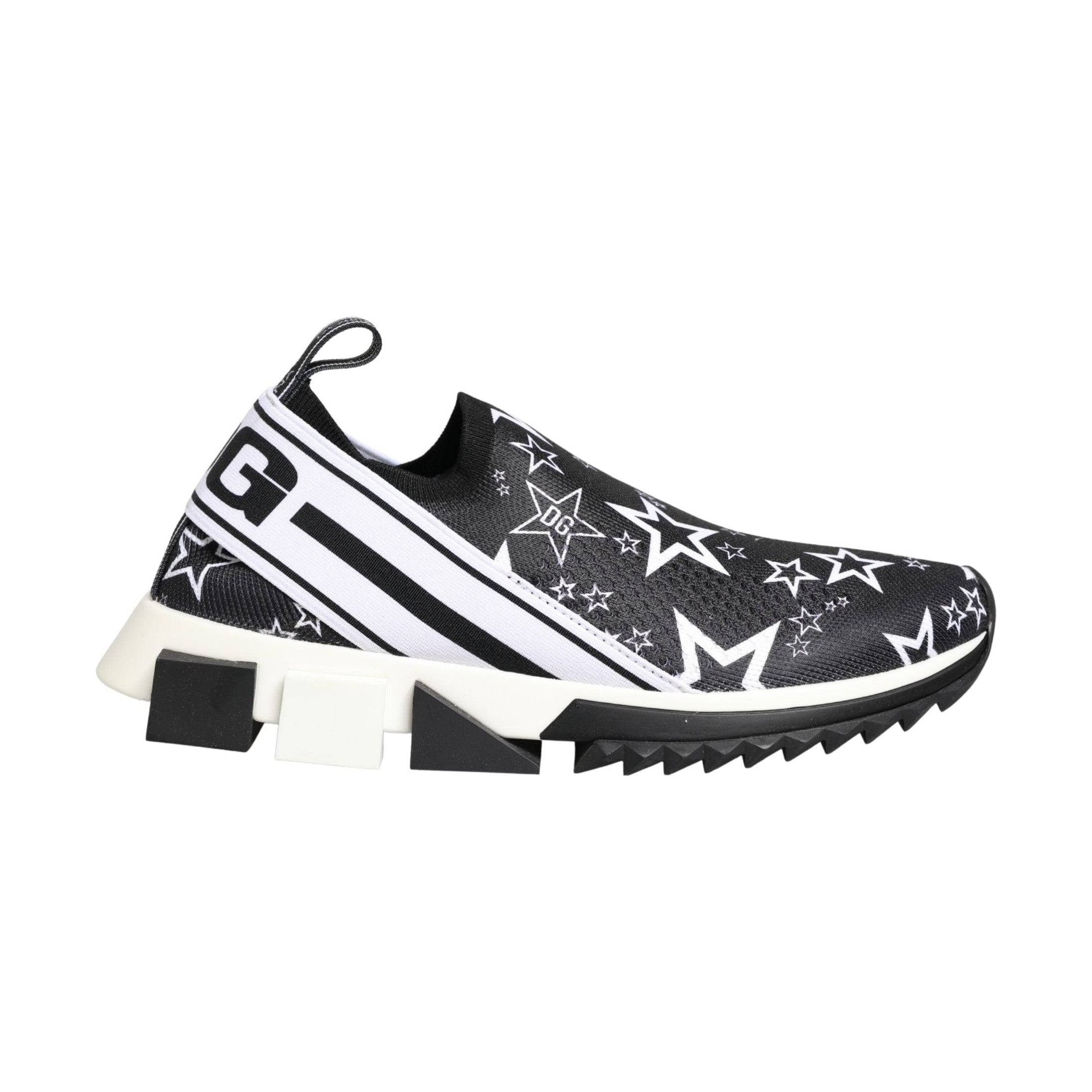 Dolce & Gabbana Black Stars Logo SORRENTO Sneakers Shoes
