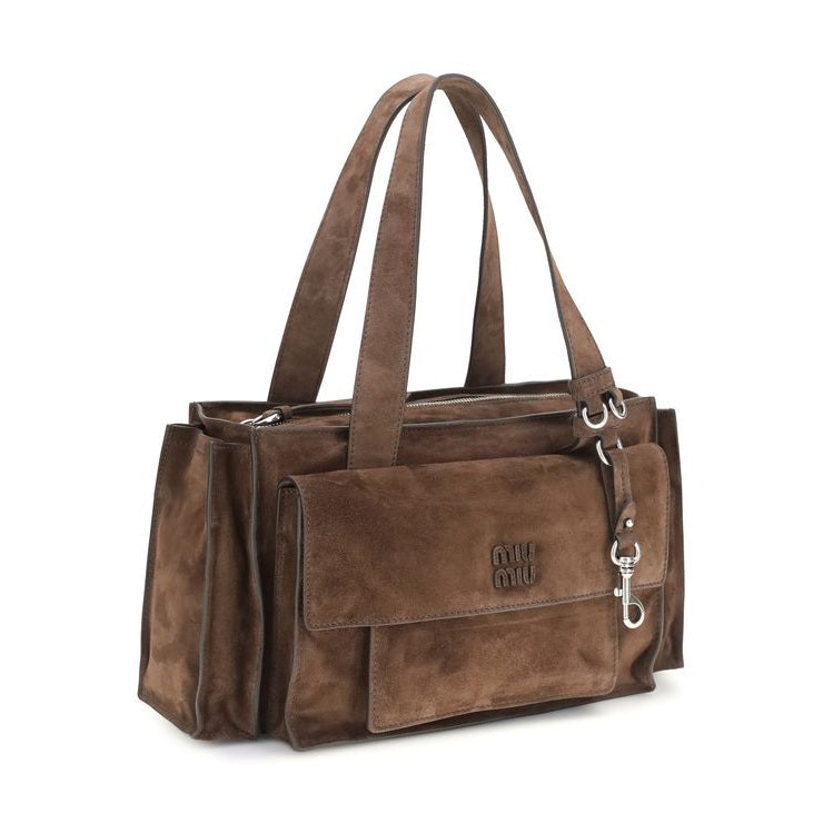 Miu Miu Brown Calf Leather Bos Taurus Shoulder Bag
