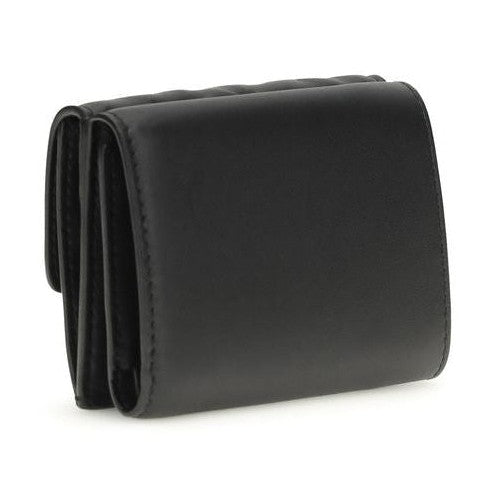 Fendi Black Lamb Ovis Aries Aries Wallet