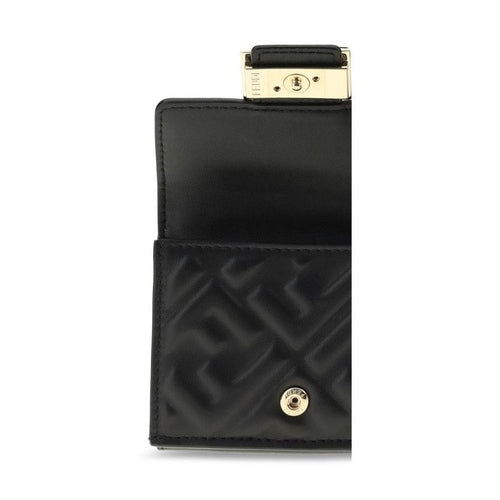 Fendi Black Lamb Ovis Aries Aries Wallet