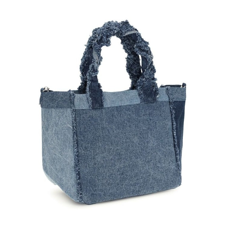 Ganni Blue Cotton Handbag