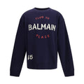 Balmain Blue Cotton Sweatshirt
