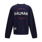 Balmain Blue Cotton Sweatshirt