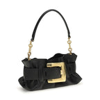 Balmain Black Calf Leather Bos Taurus Shoulder Bag