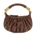 Balmain Brown Calf Leather Bos Taurus Shoulder Bag
