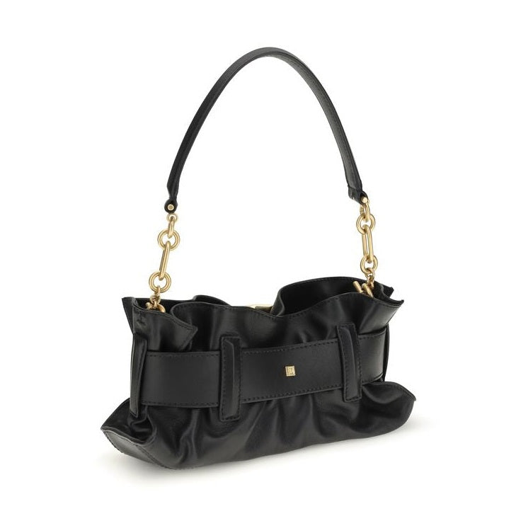 Balmain Black Calf Leather Bos Taurus Shoulder Bag