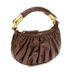 Balmain Brown Calf Leather Bos Taurus Shoulder Bag