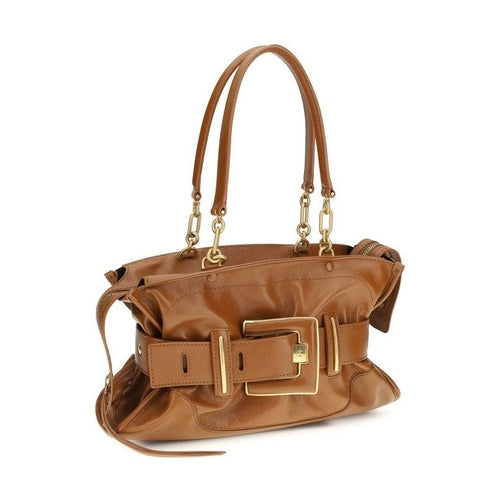 Balmain Brown Calf Leather Bos Taurus Handbag