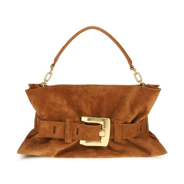 Balmain Brown Calf Leather Bos Taurus Handbag