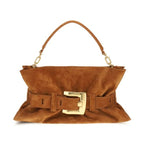 Balmain Brown Calf Leather Bos Taurus Handbag
