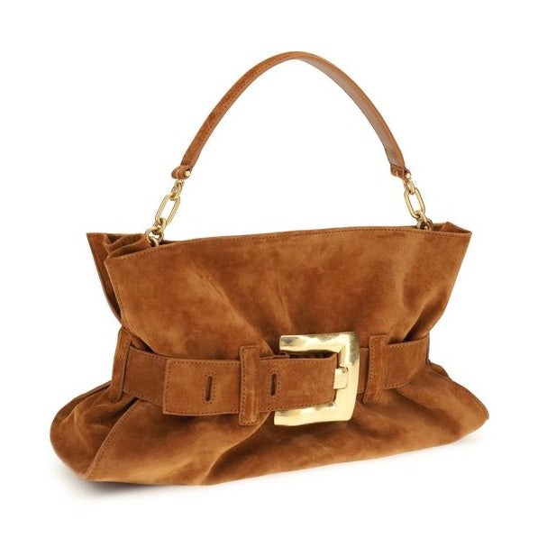 Balmain Brown Calf Leather Bos Taurus Handbag