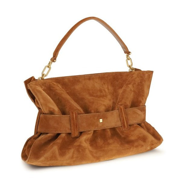 Balmain Brown Calf Leather Bos Taurus Handbag