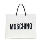 Moschino White Calf Leather Bos Taurus Shoulder Bag