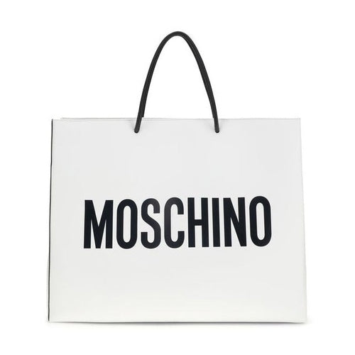 Moschino White Calf Leather Bos Taurus Shoulder Bag