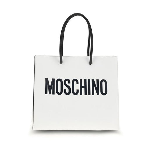 Moschino White Calf Leather Bos Taurus Handbag