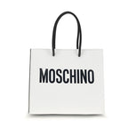 Moschino White Calf Leather Bos Taurus Handbag