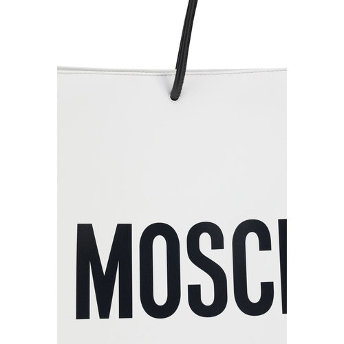 Moschino White Calf Leather Bos Taurus Shoulder Bag