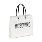 Moschino White Calf Leather Bos Taurus Handbag