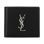 Saint Laurent Black Calf Leather Bos Taurus Wallet