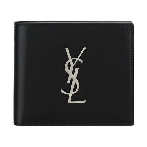 Saint Laurent Black Calf Leather Bos Taurus Wallet
