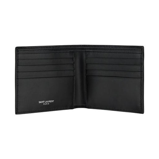 Saint Laurent Black Calf Leather Bos Taurus Wallet