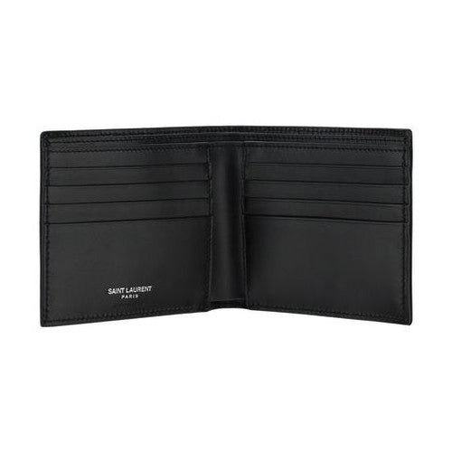 Saint Laurent Black Calf Leather Bos Taurus Wallet