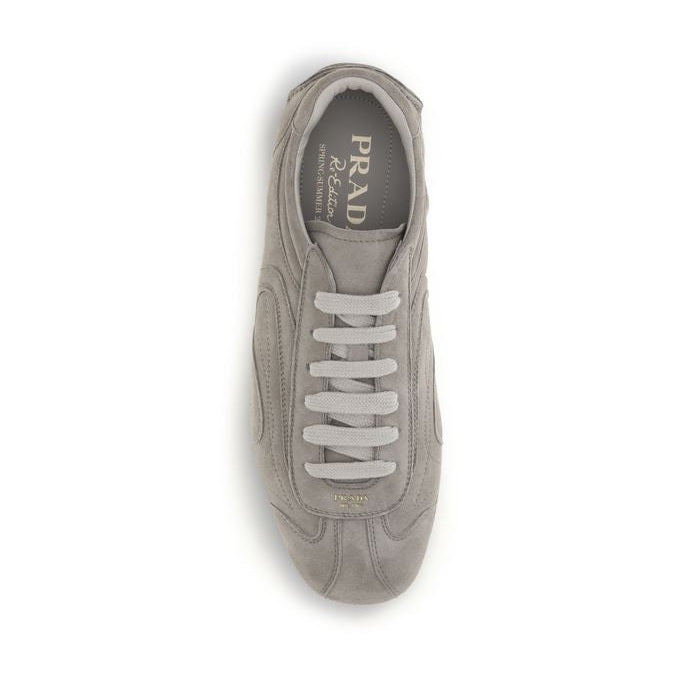 Prada Beige Calf Leather Bos Taurus Athletic Sneakers