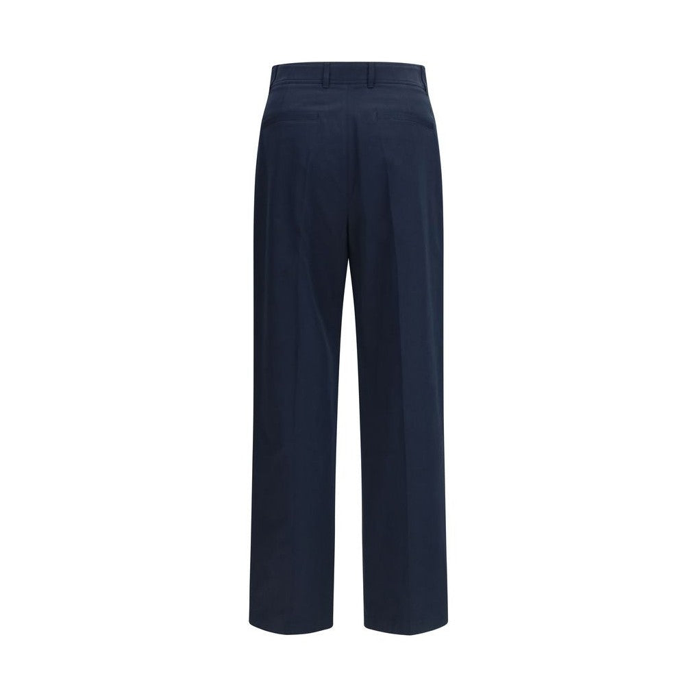Valentino Blue Cotton Casual Pants