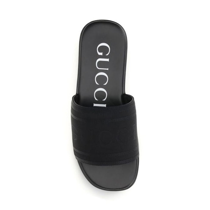 Gucci Black Fabric Sandals