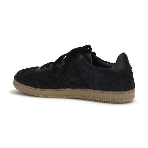 Balmain Black Suede Leather Low Top Sneakers