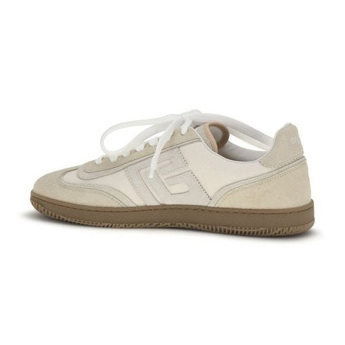 Balmain Beige Suede Leather Athletic Sneakers