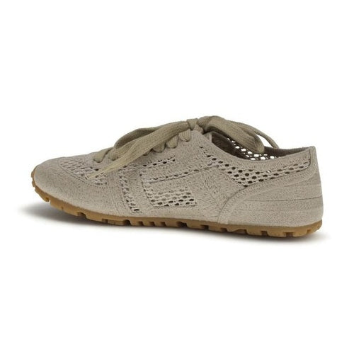 Balmain Beige Cotton Athletic Sneakers