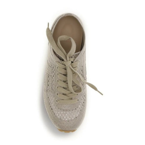 Balmain Beige Cotton Athletic Sneakers