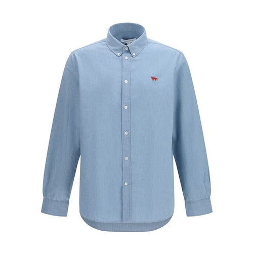 Maison Kitsuné Blue Cotton Shirt