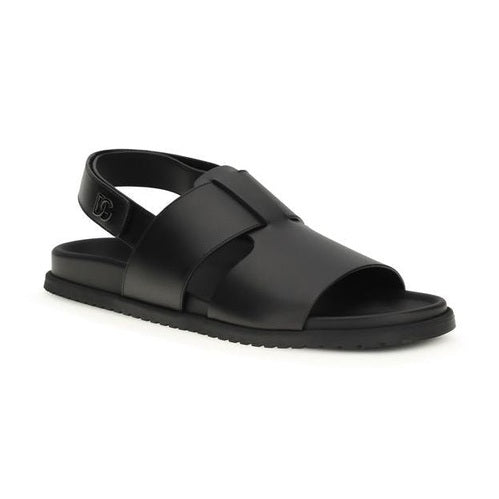 Dolce & Gabbana Black Calf Leather Bos Taurus Sandals