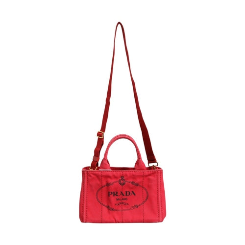 Prada Canapa Mini Canvas Tote