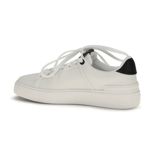 Balmain Black Calf Leather Bos Taurus Low Top Sneakers