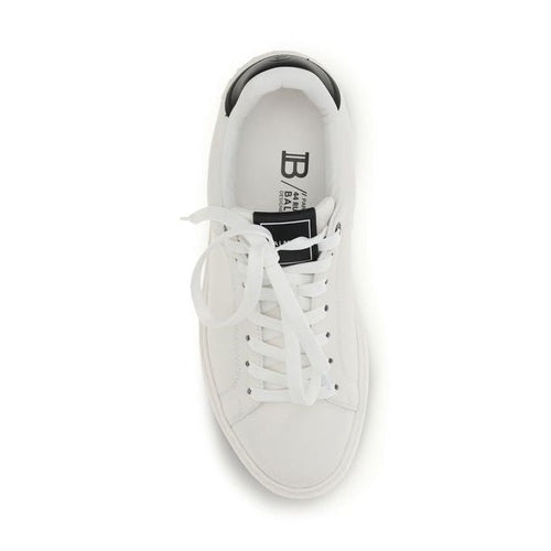 Balmain Black Calf Leather Bos Taurus Low Top Sneakers