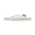 MACH & MACH White Rubber Flat Sandals