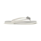 MACH & MACH White Rubber Flat Sandals