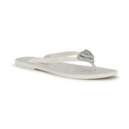 MACH & MACH White Rubber Flat Sandals