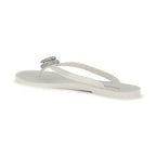 MACH & MACH White Rubber Flat Sandals